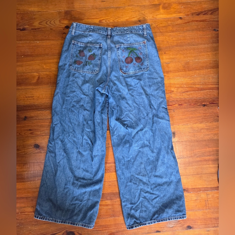 Old Navy Drapey Denim High-Risr Baggy Wide Leg